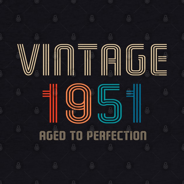 Vintage 1951 Aged to Perfection 70th birthday gift by Salt88